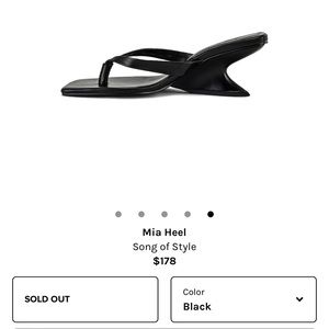 Song of Style Mia Heel Black Size 7.5